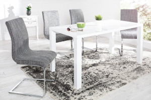 SET 4 SCAUNE DINING SAU BIROU GRI DESCHIS HAMPTON 35555 - DESIGN MODERN - Img 1