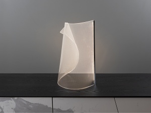 VEIOZA VELOS, 50 CM, CROM/TRANSPARENT, DIN METAL SI METACRILAT MICROIMPRIMAT, STIL MODERN - Img 2