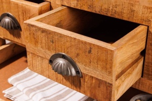 BUFET 90CM, BODEGA, LEMN MASIV SI ROTI METAL, ARTIM GROUP SELECTION - Img 2