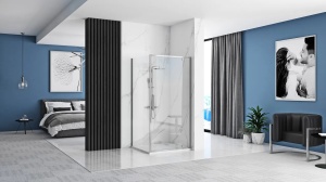 CABINA DE DUS REA RAPID SWING, 100x100CM, CROM, DIN STICLA, CALITATE SUPERIOARA - Img 3