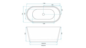 CADA REA MILANO, 170 CM, ALB, DIN ACRIL, CALITATE SUPERIOARA - Img 6