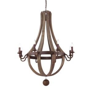 CANDELABRU MILLENNIUM SP8, MARO, DIN METAL SI LEMN, STIL VINTAGE - Img 1