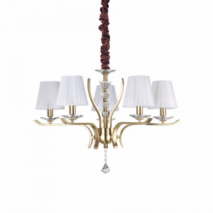 CANDELABRU PEGASO SP5 OTTONE SATINATO STIL CLASIC IDEAL LUX - Img 1