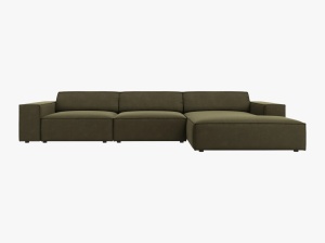 COLTAR JODIE, DREAPTA, 4 LOCURI, 284 CM, DIVERSE CULORI SI MATERIALE, DESIGN DEOSEBIT - Img 5