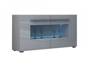 COMODA ALBA CU LED SI TELECOMANDA KOLN - DESIGN MODERN - Img 2