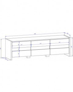 COMODA ALBA TV CU LED SI TELECOMANDA FOX - DESIGN MODERN - Img 3