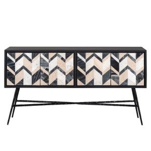 COMODA ROSTELLI, 150 CM, MULTICOLOR, DIN MARMURA SI LEMN MASIV, STIL MODERN, B2 - Img 3
