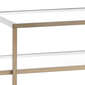 CONSOLA LIVING 118CM, KARL, DIN METAL SI STICLA, DESIGN MODERN - Img 2