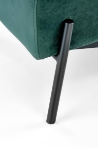 % DE IANUARIE! FOTOLIU CONFORTABIL VICTUS, VERDE INCHIS/NEGRU, TAPITERIE DIN CATIFEA SI PICIOARE DIN METAL, STIL MODERN, HALMAR - Img 5