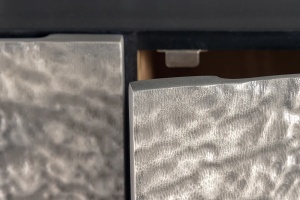 DULAP LIVING 120CM, GRI/ NEGRU, LEMN DE MANGO SI CADRUL DIN METAL, ARTIM GROUP SELECTION - Img 2