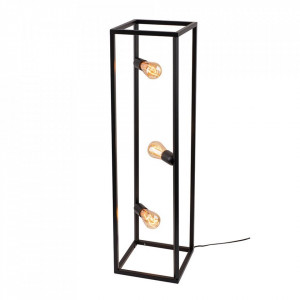 LAMPADAR CUBE NEGRU 1026A1, DIN METAL, STIL VINTAE, ALDEX - Img 1