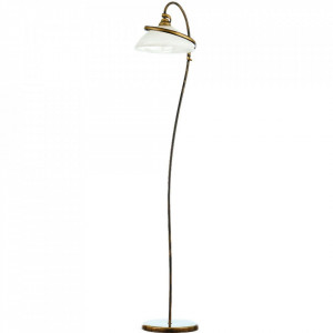 LAMPADAR RETRO II 368_A2, DIN METAL SI STICLA, ALB/AURIU, STIL CLASIC, ALDEX - Img 1