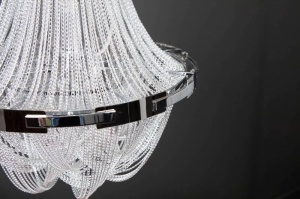 LAMPADAR, ROYAL SILVER 189/204CM, COD 40687, DIN METAL SI MARMURA - Img 4