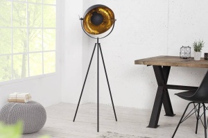 LAMPADAR STUDIO 145CM, NEGRU/AURIU - Img 2