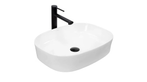 LAVOAR REA ANGIE, ALB, 52 CM, DIN CERAMICA, CALITATE SUPERIOARA - Img 5