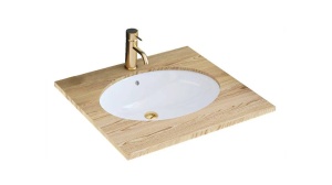 LAVOAR REA INCASTRAT NEL, 47,5 CM, ALB, DIN CERAMICA, CALITATE SUPERIOARA - Img 4
