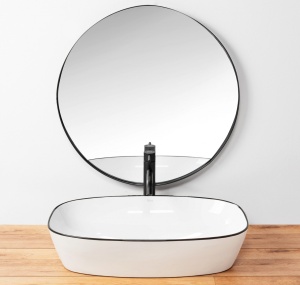 LAVOAR REA JOVITA, 60 CM, ALB/NEGRU, DIN CERAMICA, CALITATE SUPERIOARA - Img 4