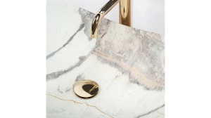 LAVOAR REA ROYAL, SAND, 62,5 CM, EFECT DE MARMURA ALBA, DIN CERAMICA, CALITATE SUPERIOARA - Img 2