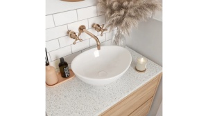 LAVOAR REA SOFIA, 41 CM, ALB, DIN CERAMICA, CALITATE SUPERIOARA - Img 1