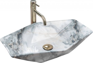 LAVOAR REA VEGAS, GRANIT, EFECT DE MARMURA, 57 CM, DIN CERAMICA, CALITATE SUPERIOARA - Img 5