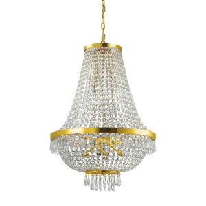 LUSTRA CAESAR SP12, AURIU, DIN CRISTAL, STIL CLASIC - Img 1