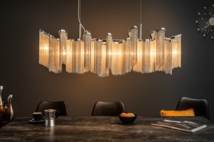 LUSTRA, ELEGANCE 118CM, ARGINTIE STIL MODERN - Img 1