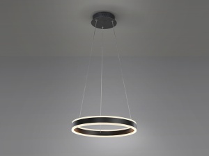 LUSTRA/PLAFONIERA HELIA, 50 CM, NEGRU MAT/OPAL, DIN METAL, ALUMINIU SI ACRIL, STIL MODERN - Img 3