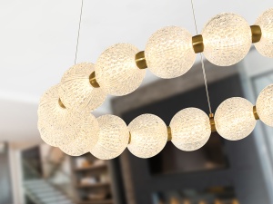 LUSTRA/PLAFONIERA ROXAN, 57 CM, AURIU/TRANSPARENT, DIN METAL, ALUMINIU SI ACRIL, STIL MODERN - Img 2