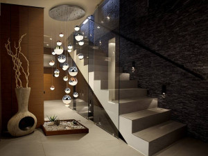 LUSTRA/PLAFONIERA SPHERE, CONECTARE BLUETOOTH, 83/300 CM, CROM/ALAMA/CUPRU, DIN METAL SI POLICARBONAT, STIL MODERN - Img 1