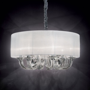 LUSTRA SWAN SP6, ALB, DIN STICLA, STIL MODERN - Img 3