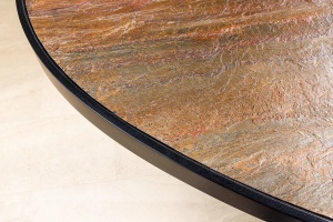 MASA DE SUFRAGERIE OVALA, MOUNTAIN SOUL 240CM, MDF, ASPECT DE PIATRA, INVICTA INTERIOR - Img 6