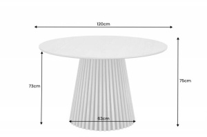 MASA DE SUFRAGERIE ROTUNDA, 120CM, STEJAR, MDF SI FURNIR, ARTIM GROUP SELECTION - Img 3