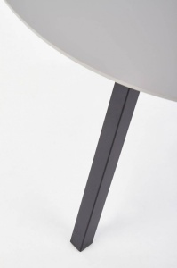 MASA DINING BALROG, GRI DESCHIS/NEGRU, 100 CM, BLAT DIN MDF LACUIT SI PICIOARE DIN METAL, STIL MODERN - Img 8