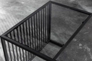 MASUTA DE CAFEA, ARCHITECTURE 100CM, ASPECT MARMURA, NEAGRA - Img 3