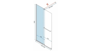 PARAVAN DE DUS REA CORTIS, 120CM, AURIU, DIN STICLA, CALITATE SUPERIOARA - Img 6