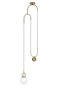 PENDUL LIFT, ALAMA, DIN METAL SI STICLA, STIL MODERN - Img 1