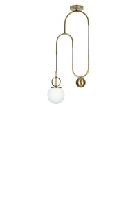 PENDUL LIFT, ALAMA, DIN METAL SI STICLA, STIL MODERN - Img 4