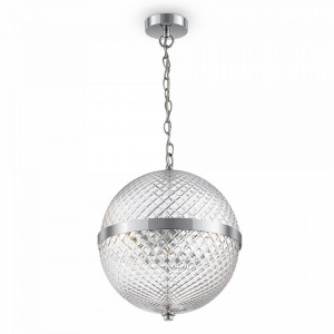 PENDUL YONKERS P004PL-01CH, DIN METAL SI STICLA, STIL MODERN, MAYTONI - Img 1