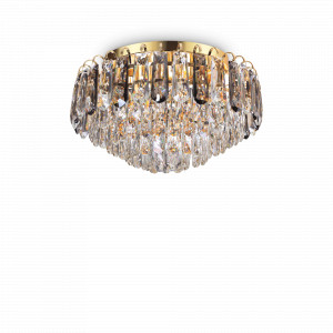 PLAFONIERA MAGNOLIA PL7, AURIU, DIN METAL, STIL MODERN - Img 1