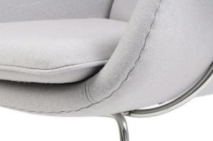 SCAUN COZY GRI CU SUPORT PENTRU PICIOARE STIL MODERN B2 - Img 6