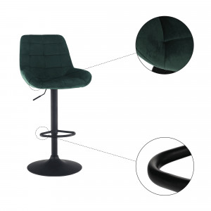 SCAUN DE BAR CHIRO NEW, CATIFEA VERDE, STIL MODERN, TK - Img 2