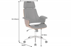 SCAUN DE BIROU, MANHATTAN, SAMPANIE, PIELE ECO SI LEMN NUC, DESIGN MODERN, ARTIM GROUP SELECTION - Img 2