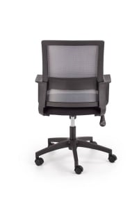 SCAUN DE BIROU MAURO, GRI/NEGRU, TAPITERIE DIN STOFA/PLASA SI PICIOARE DIN METAL, STIL MODERN - Img 2