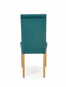 SCAUN DINING DIEGO 3, VERDE MONOLITH 37/STEJAR, CU TAPITERIE DIN CATIFEA SI PICIOARE DIN LEMN MASIV, STIL CLASIC - Img 2
