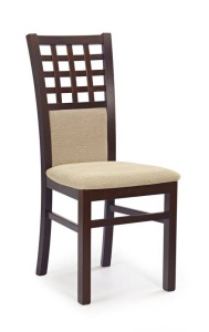 SCAUN DINING GERARD 3, BEJ TORENT/NUC, TAPITERIE DIN STOFA SI PICIOARE DIN LEMN MASIV DE FAG, STIL CLASIC - Img 1