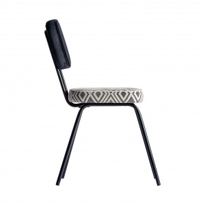 SCAUN LAZE REF. 28336, ALB-NEGRU, STIL VINTAGE, DIN BUMBAC, FIER SI SPUMA, PRODUS DETASABIL, VIC - Img 3