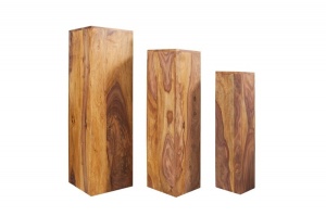 SET 3 COLOANE DIN LEMN MASIV MAKASSAR 36339 - DESIGN DECORATIV VINTAGE - Img 4