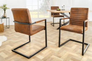 SET 4 SCAUNE DINING SAU BIROU NEGRU/MARO ANTIC IMPERIAL, DESIGN INDUSTRIAL - Img 2