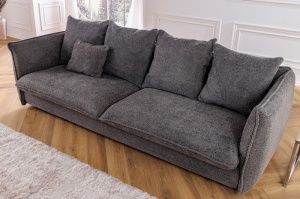 SOFA MODERNA 225CM, TEXTIL BOUCLE GRI, INCLUDE 5 PERNE, ARTIM GROUP SELECTION - Img 2