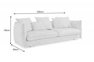 SOFA MODERNA 225CM, TEXTIL BOUCLE GRI, INCLUDE 5 PERNE, ARTIM GROUP SELECTION - Img 5